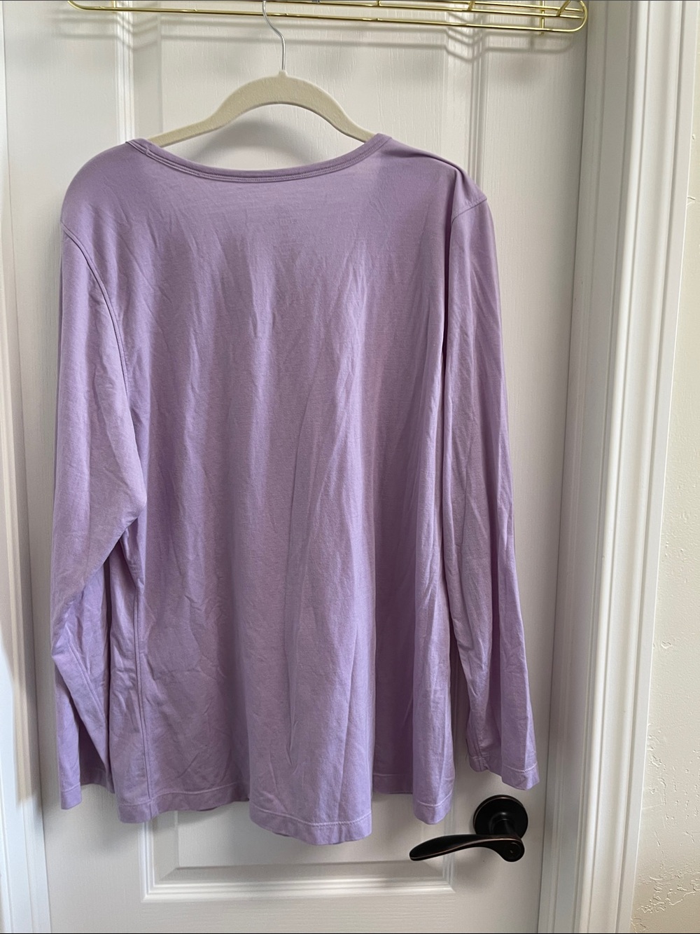 Woolx Women's Long Sleeve Scoop Neck Tee - Lavender - Picture 4 of 4